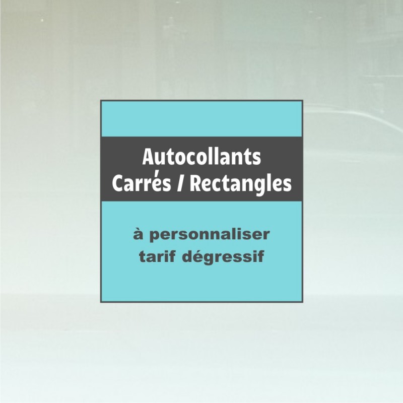 Autocollants Rectangulaire Personnalisé - Sticker Adhésifs