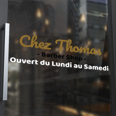 Lettrage adhésif vitrine