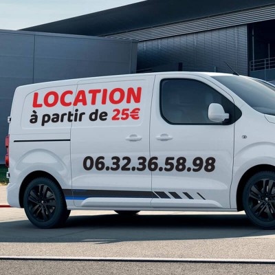 Lettrage adhésif voiture