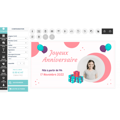 Banderole Joyeux Anniversaire personnalisée 440g