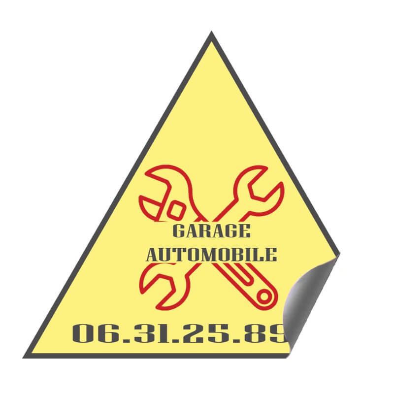 Sticker personnalisé triangle